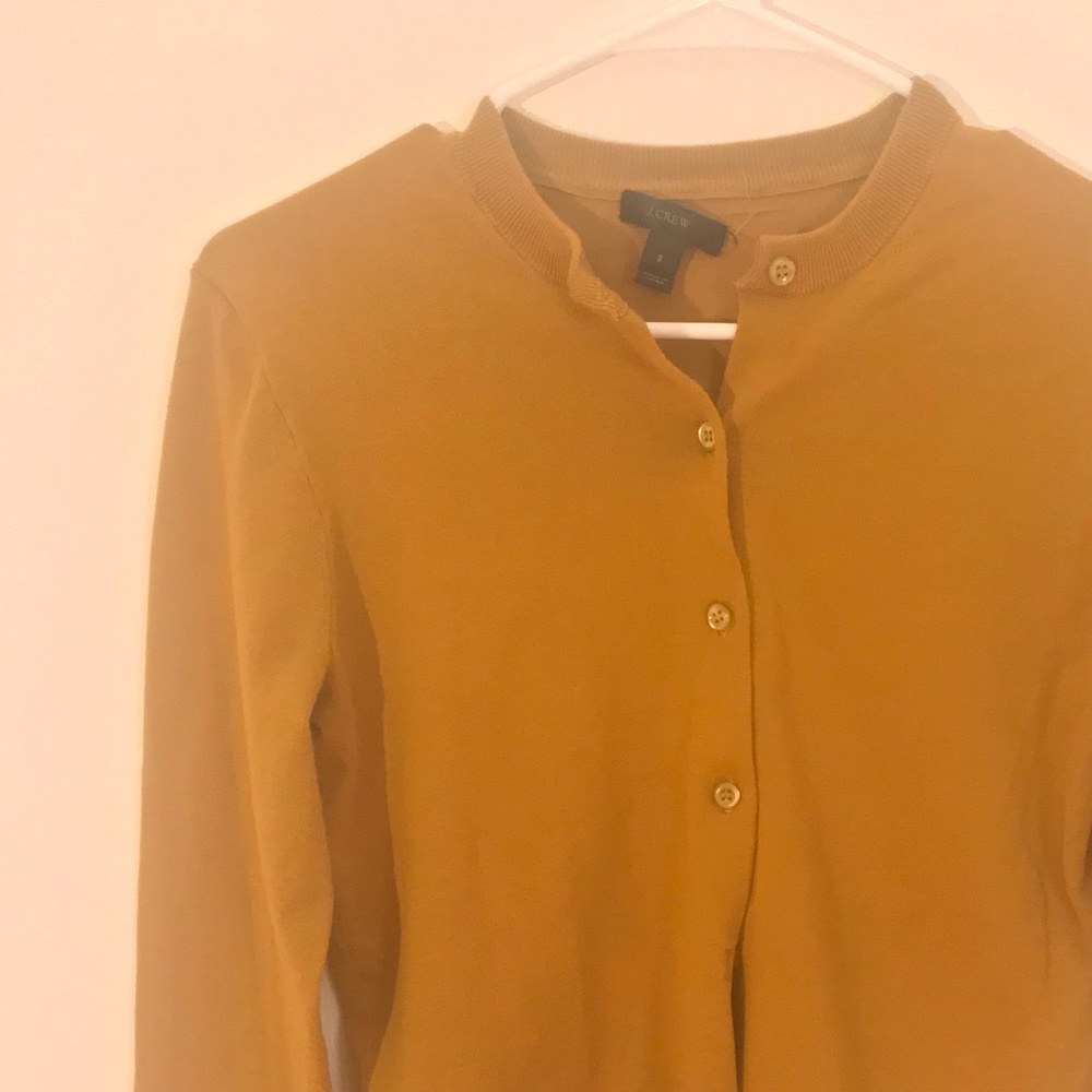 J Crew Jackie Cardigan Size Small goldenrod